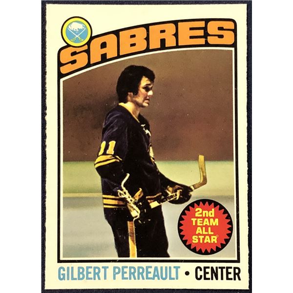 1976-77 O-PEE-CHEE NHL HOCKEY GILBERT PERREAULT (HOF)