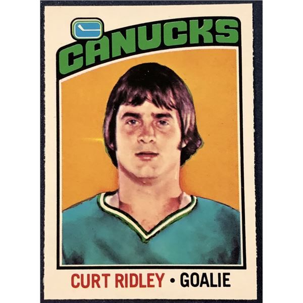 1976-77 O-PEE-CHEE NHL HOCKEY CURT RIDLEY ROOKIE CARD