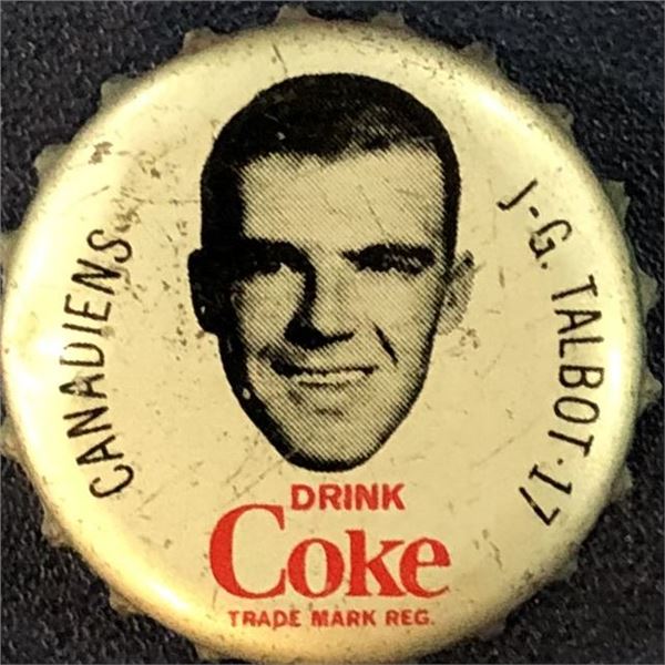 1964-65 COCA COLA NHL BOTTLE CAPS - JEAN-GUY TALBOT