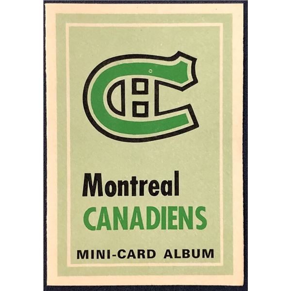 1969-70 O-PEE-CHEE HOCKEY MINI ALBUM - MONTREAL CANADIENS