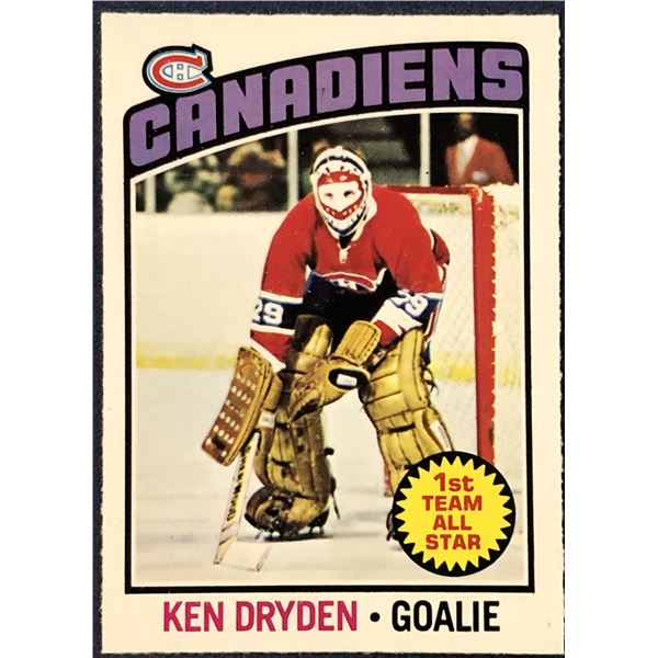 1976-77 O-PEE-CHEE NHL HOCKEY KEN DRYDEN (HOF)
