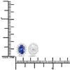 Image 3 : Plated Rhodium 0.88ctw Tanzanite and Lab Diamond Earrings