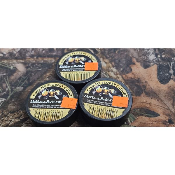 3 BOXES SELLIER & BELLOT 6MM M&F LOBERT COURT 100 ROUNDS PER BOX NO SHIPPING ON AMMUNTION