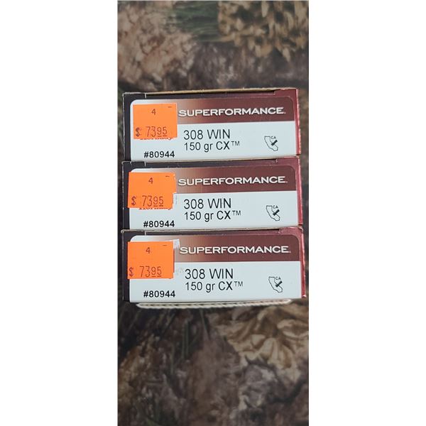 4 BOXES 308 WIN, HORNADY AMERICAN WHITETAIL INTELOCK 150 GRAIN 20 ROUNDS PER BOX NO SHIPPING ON AMMU
