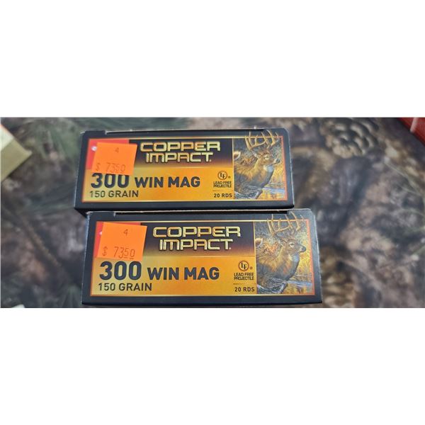 2 BOXES 300 WIN MAG. WINCHESTER SUPER IMPACT 150 GRAIN 20 ROUNDS PER BOX NOS SHIPPING ON AMMUNTION
