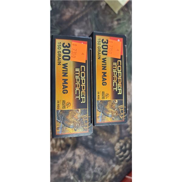 2 BOXES 300 WIN MAG. WINCHESTER SUPER IMPACT 150 GRAIN 20 ROUNDS PER BOX NOS SHIPPING ON AMMUNTION