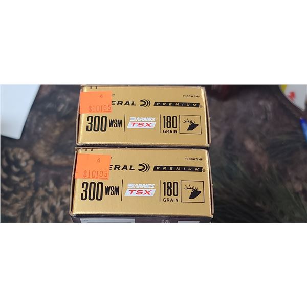 2 BOXES 300 WSM FEDERAL PREMIUM BARNES TSX 180 GRAIN 20 ROUNDS PER BOX NO SHIPPING ON AMMO