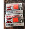 Image 1 : TWO BOXES OF .357 MAG - WINCHESTER SUPER X - JACKETED SOFT POINT - 158GR - 50 ROUNDS PER BOX