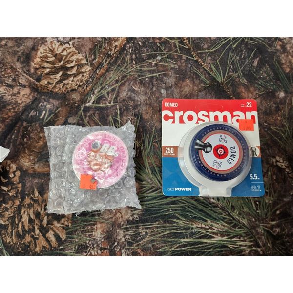 THREE TINS OF 22. CAL DOMED CROSSMAN 5.55MM 13.7