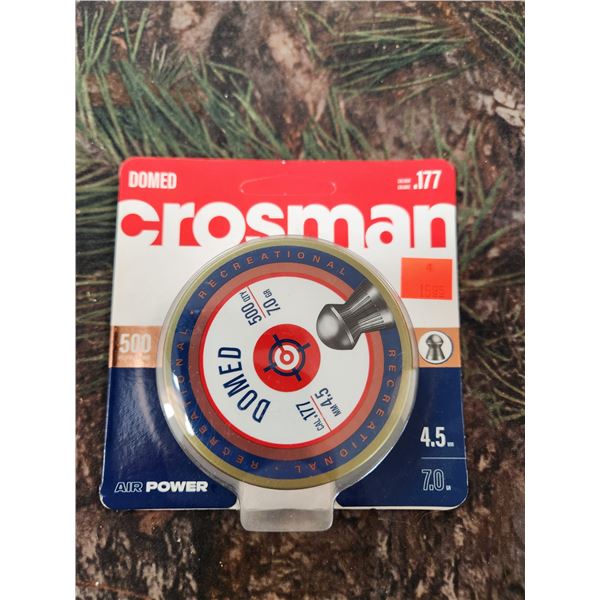 TEN TINS OF CROSSMAN .177CAL - 4.5MM DOMED 7.9GR - RECREATIONAL GRADE - 500 PELLETS A TIN