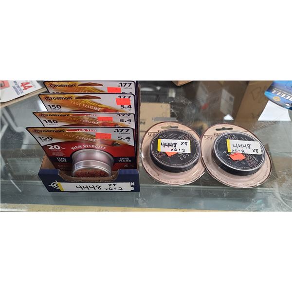 TWO TINS OF BENJAMIN AIRGUN .20CAL 5MM LEAD PELLETS- 14.3GR -500 PELLETS PER TIN