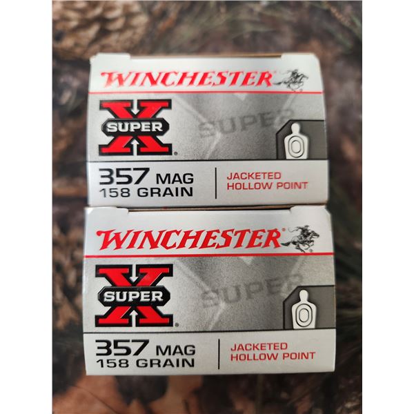 TWO BOXES OF .357MAG - WINCHESTER SUPER X, JHP 158GR. 50 ROUNDS PER BOX