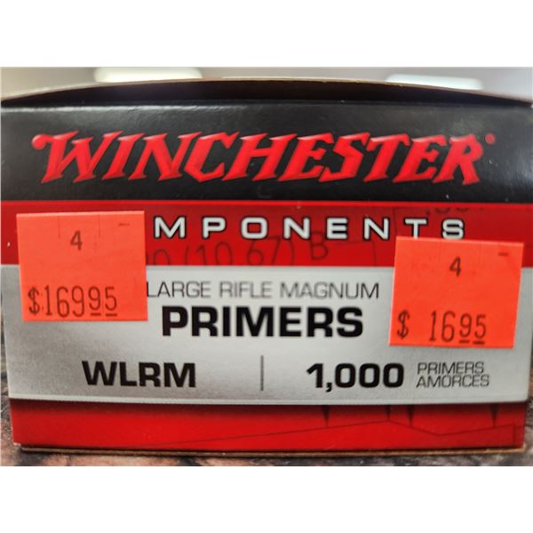 ONE BRICK (QTY 1,000) WLRM WINCHESTER LARGE RIFLE MAGNUM PRIMERS