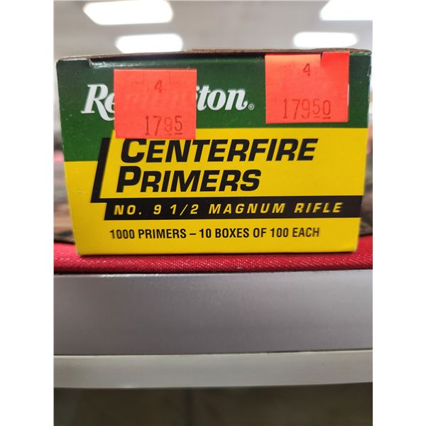 1,000 REMINGTON NO.9 1/2 MAGNUM RIFLE PRIMERS. CENTERFIRE PRIMERS