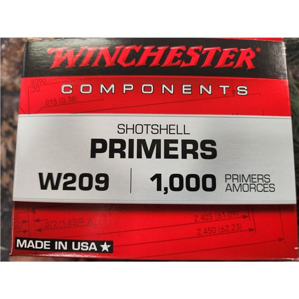 1,000 W209 SHOTSHELL PRIMERS - WINCHESTER COMPONENTS
