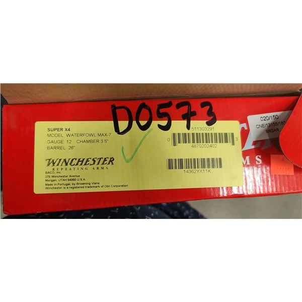 WINCXHESTER SUPPER X4 12 GAUGE WATERFOWL MAX-7 3.5" CHAMBERED 26" VENT RIB BARREL FIBER OPTIC SIGHT,