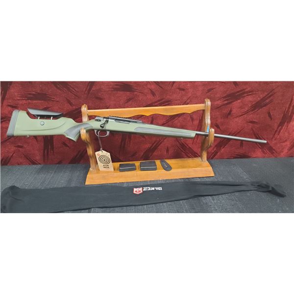 ATG TUSGUA BOLT ACTION 308 WIN, 24: BARREL BLUED, GREEN SYNTHETIC STOCK, 2 MAGAZINES, SPACERS, GUN S