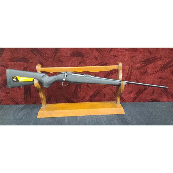 TIKKI T3X 308 WIN, BOLT ACTION, 22.4" BLUED BARREL, BLACK SYNTHETIC STOCK, RECOIL PAD,  DRILLED & TA