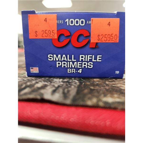1,000 CCI SMALL RIFLE PRIMERS BR.4
