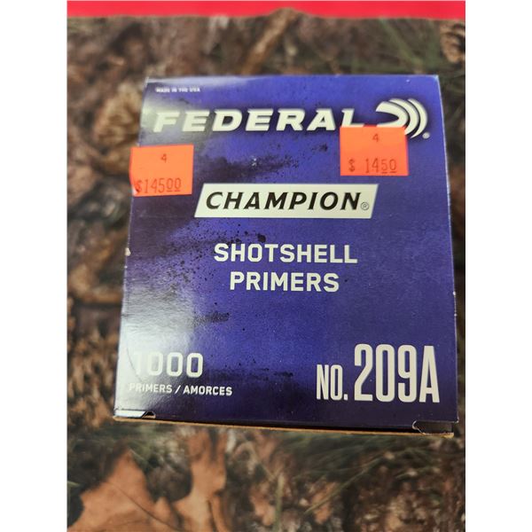 1,000 FEDERAL SHOTSHELL PRIMERS. CHAMPION - NO.209A