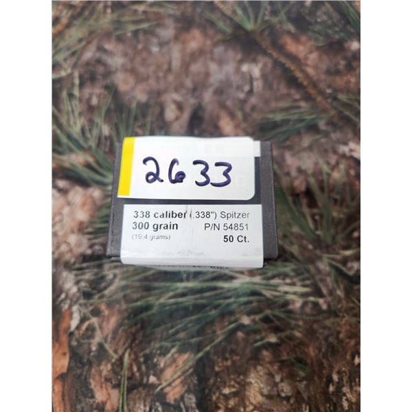 NOSLER .338CAL SPITZER, 300GR. NOSLER ACCUBOND BONDED BULLETS QTY 50