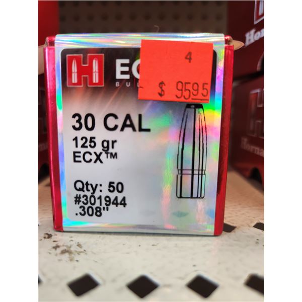 HORNADY .30CAL, ECX, 125GR QTY50