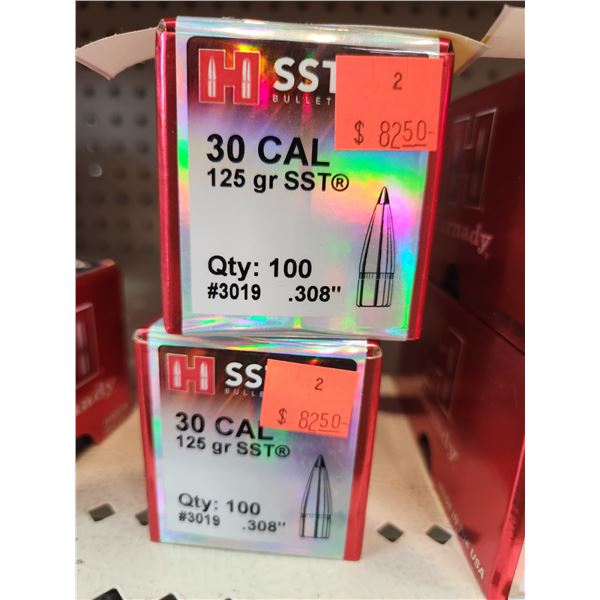 TWO BOXES OF.30CAL, SST, 125GR, QTY 100 PER