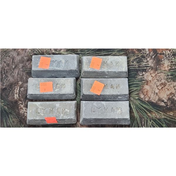 6 LEAD INGOTS