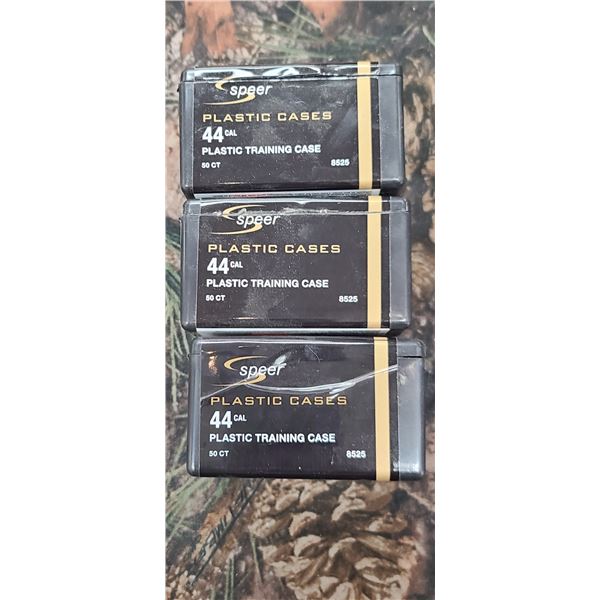 3 BOXES OF SPEER .44CAL PLASTIC TRAINING BULLES