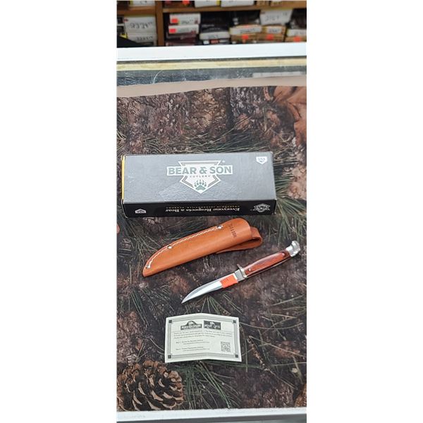 DISPLAY BEAR & SON SM ROSEWOOD FIN KNIFE