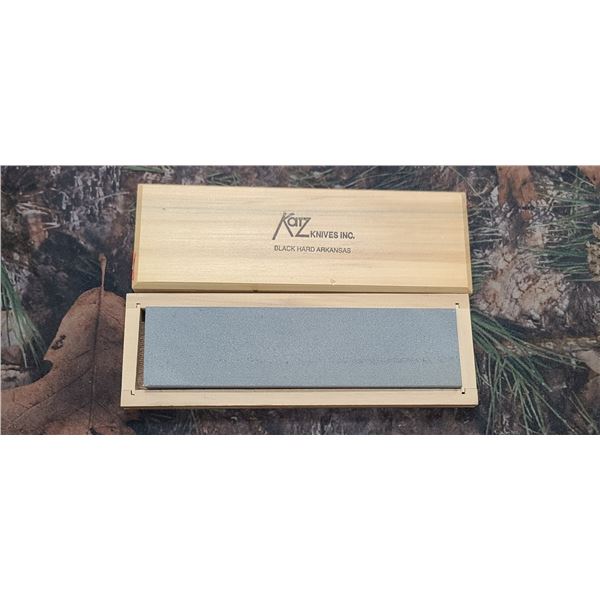 KATZ KNIVES INC BLACK HARD ARKANSAS WET STONE