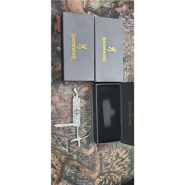 3 BROWNING MORGAN FOLDING KNIVES
