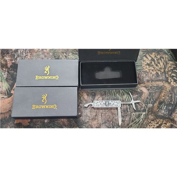 3 BROWNING MORGAN FOLDING KNIVES