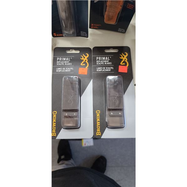 2 PACKS OF BROWNING PRIMAL REPLACEMENT SCALPEL BLADES