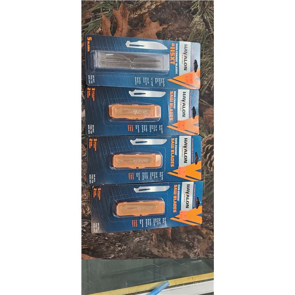 3 PACKS OF 3 SAW BLADES + 2 BLADE HOLDERS BY MAVALON QUICK CHANGE + 1 PACK OF 5 BLADES FOR MAVALON #
