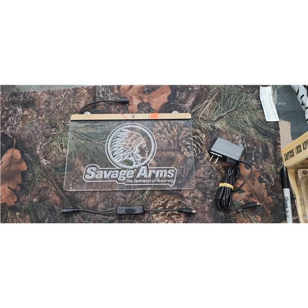 SAVAGE ARMS LIGHT UP SIGN
