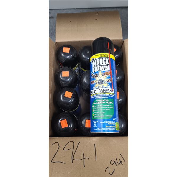 12 CANS OF KNOCK DOWN MULTI CRAWLING INSECT KILLER - NO SHIPPING