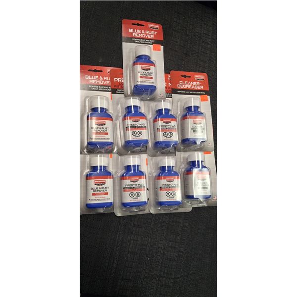 BIRCHWOOD PRESTO MAG , BLUE AND RUST REMOVER , CLEANER/ DEGREASER X 9