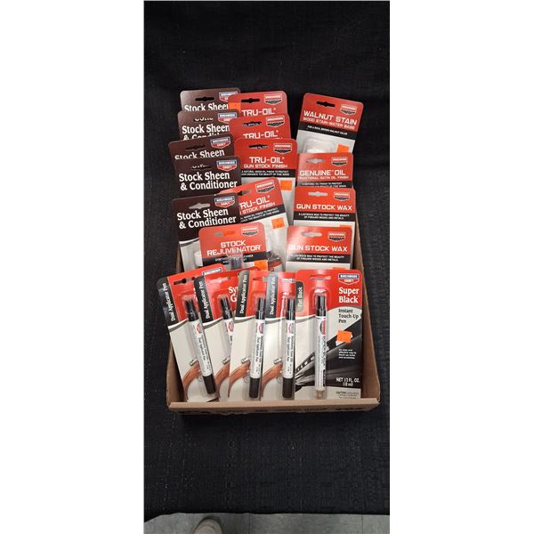 BIRCHWOOD CASEY STOCK SHEEN CONDITIONER, STOCK FINISH, WALNUT STAIN GUN WAX PENS