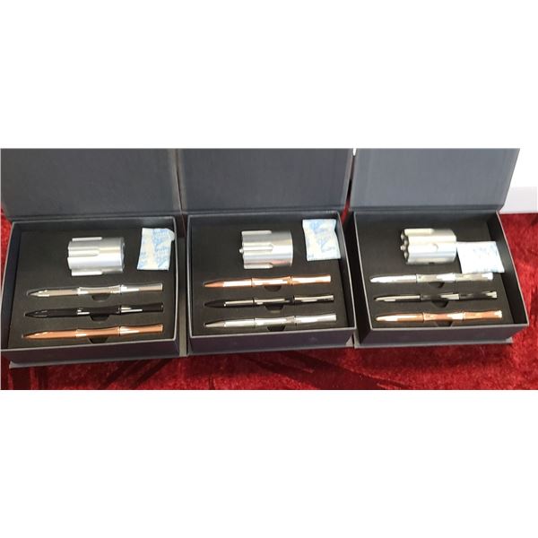 3 CALIBER GOURMET PEN KIT,3 PENS & REVOLVER HOLDER