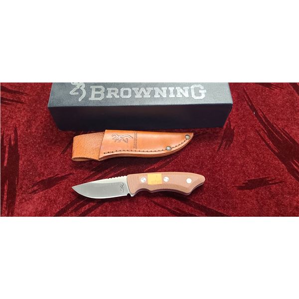 BROWNIN GUIDE SERIES KNIFE W/ SHEATH, USA MADE, MODEL #  0498