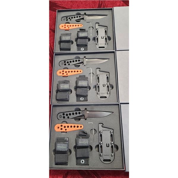 3 TIMBELINE TQACTICAL ECS2/ SPEAR POINT BLADE MOUNTABLE KNIFE KIT