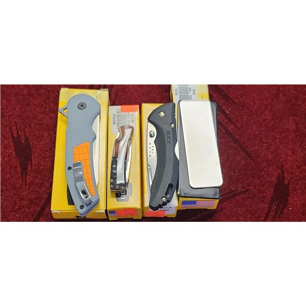BUCK KNIVES 1 HEXAM 02610RS-B CAT. 13237, 1 GENT 0525AFS-B CAT. 7846,1BANTAMBWL0285BKS-B CAT. 57615
