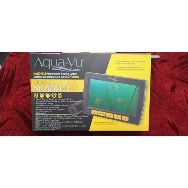 AQUA-VA HANDHELD UNDERWATER CAMERA SYSTEM, 4.3 INCH COLOUR LCD  MONITOR, RECHARGEABLE , 50 FOOT CABL