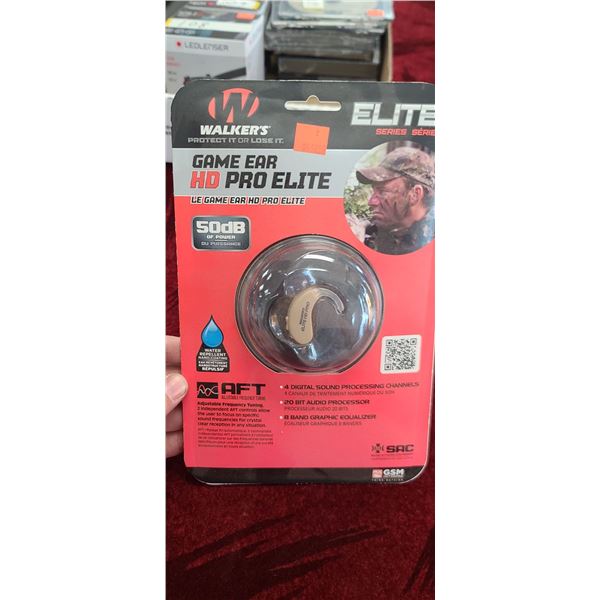 WALKER'S ELITE SERIES GAME EAR HD PRO ELITE, 50DB OF POWER, WATER REPELLENT, 4 DIGITAL SOUND PROCESS
