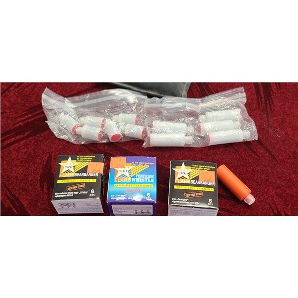 3- TRU FLARE BEAR BANGERS, & ASSORTED BEAR BANGERS 6 LG.6 MIN POUCH