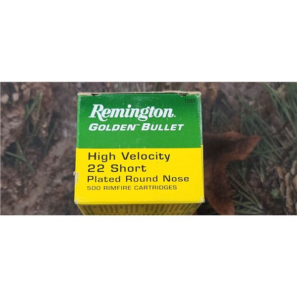 1 BRICK REMINGTON 22 GOLDEN BULLET HIGH VELOCIY 22 SHOT PLATED ROUND NOSE NO SHIPPING ON AMMUNTION