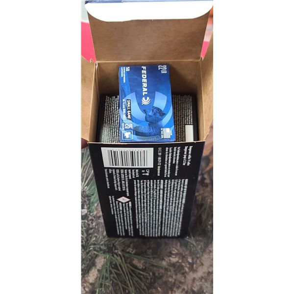 9 BOXES FEDERAL SMALL GAME 22LR N0. 12 LEAD BIRD SHOT 25 GRAIN 50 ROUNDS PER BOX NO SHIPPING ON AMMU