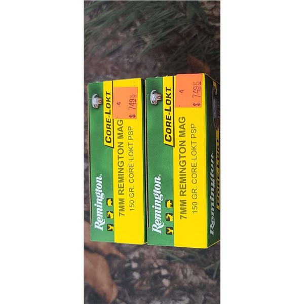2 BOXES REMINGTON CORE-LOKT PSP 7MM REM MAG 150 GRAIN 20 ROUNDS PER BOX NO SHIPPING ON AMMUNTION