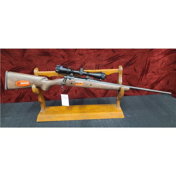 SAVAGE AXIS II XP 308 HARDWOOD CARBON BLACK MATTE COMES WITH BUSHNELL BANNER SCOPE BARREL 22" SN: P8